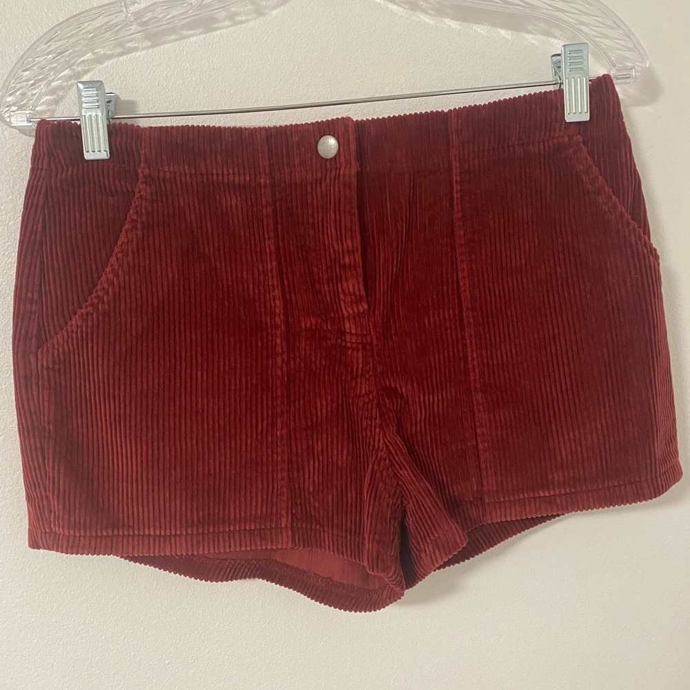 Forever 21 Red Corduroy High-Waist Women’s Shorts